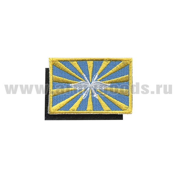 Шеврон вышит. Флаг ВВС РФ (40x60 мм) на липучке