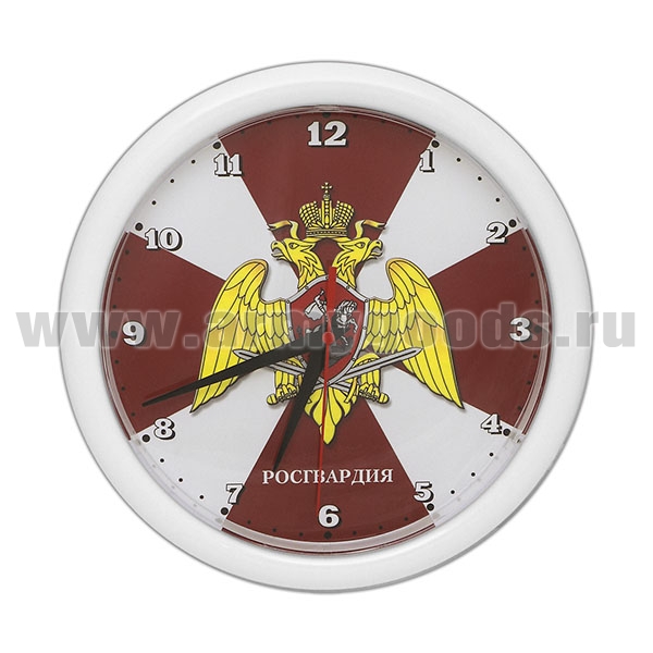 Часы настенные в пластмассовом корпусе (Росгвардия)