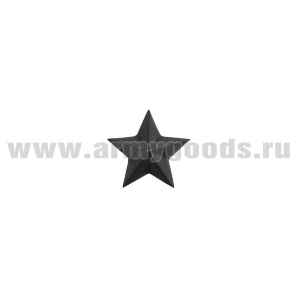 Звезда на погоны пласт. 13 мм черн.