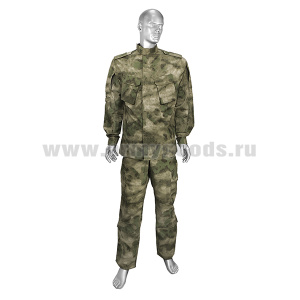 Костюм лет. РГ-1 "мох" (A-TACS FG) (ткань "шлифовка", 100 % хлопок / 50% хлокок, 50 % ПЭ - по наличию на складе) р-ры с 62