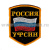 Шеврон вышит. Россия УФСИН (5-уг. с флагом) люрекс