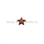 Звезда на гол/уб мет. СА 34 мм красная