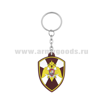 Брелок пластизол. Росгвардия (эмбл. на фоне флага ВВ)