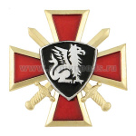 Значок мет. Грифон ВВ (крест и мечи)