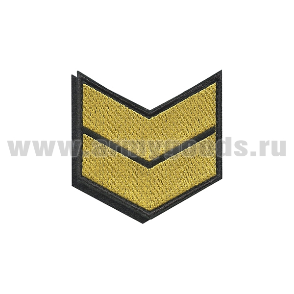 Нашивки вышит. (черн. фон, желт. вышивка) для контрактников 10 год (на липучке)