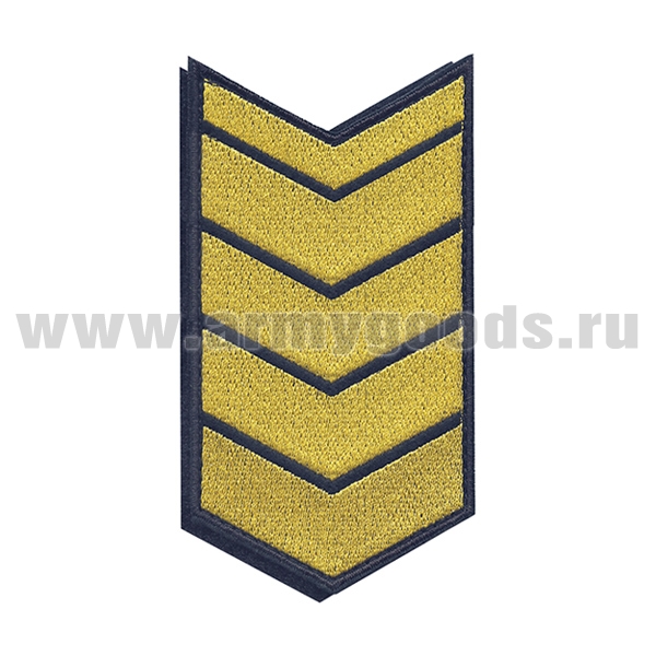 Нашивки вышит. (иссиня-черн. фон, желт. вышивка) для контрактников 21 год (на липучке)