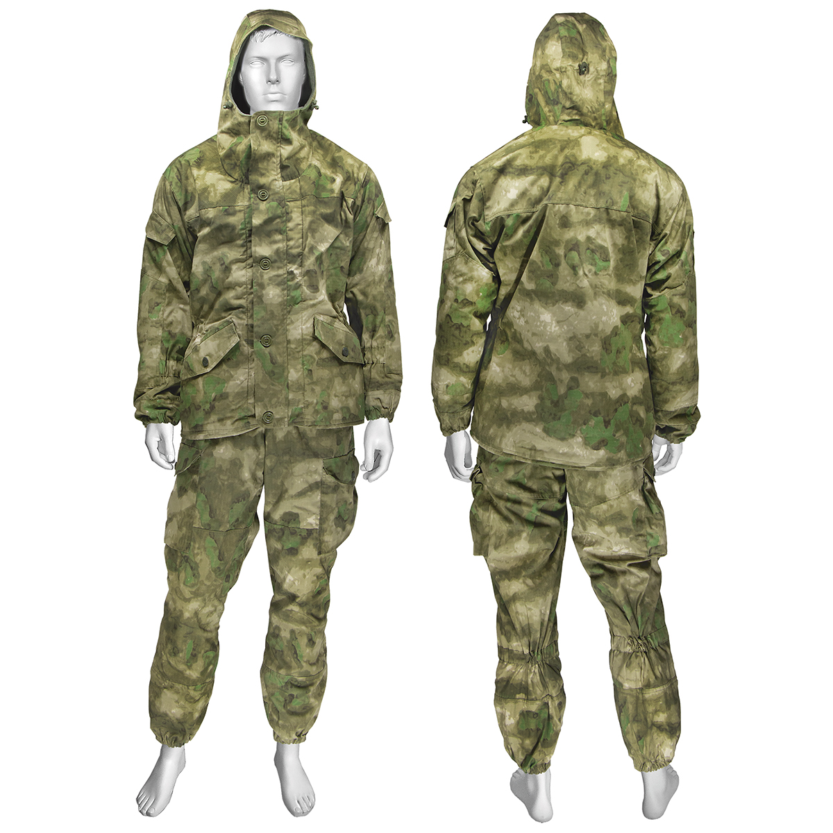 Костюм демисезонный Горка-3 "мох" (A-TACS FG) (флисовый подклад) на молнии