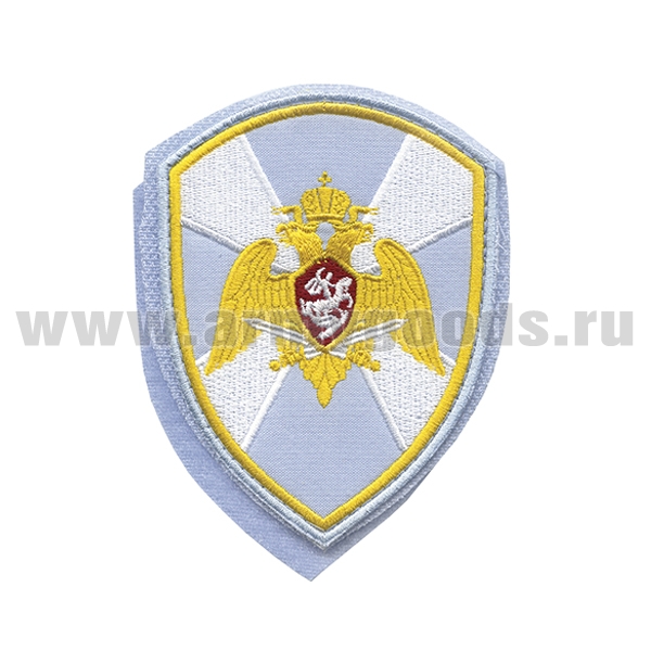 Шеврон вышит. Росгвардия (общий) бледно-голубой (на липучке)