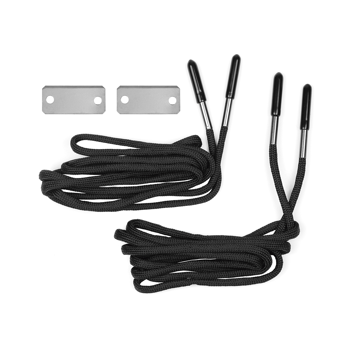 Шнурки паракордовые 130-150 см с огнивом (черные) Китай