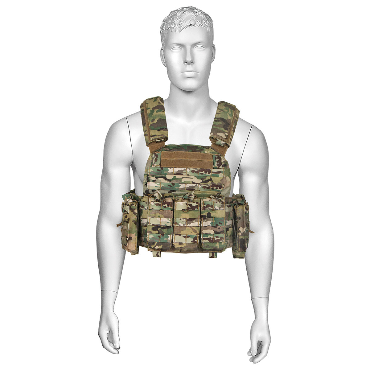 Жилет разгрузочный тактический - плитник "YAKEDA" "мультикам"