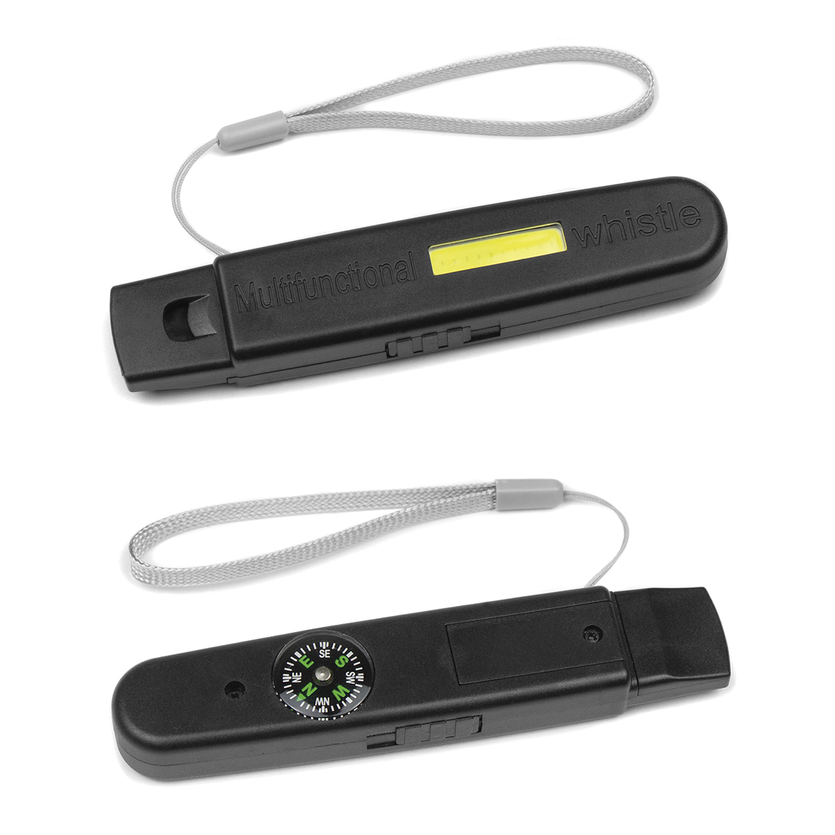 Компас пласт. с фонариком, свистком и лазерной указкой