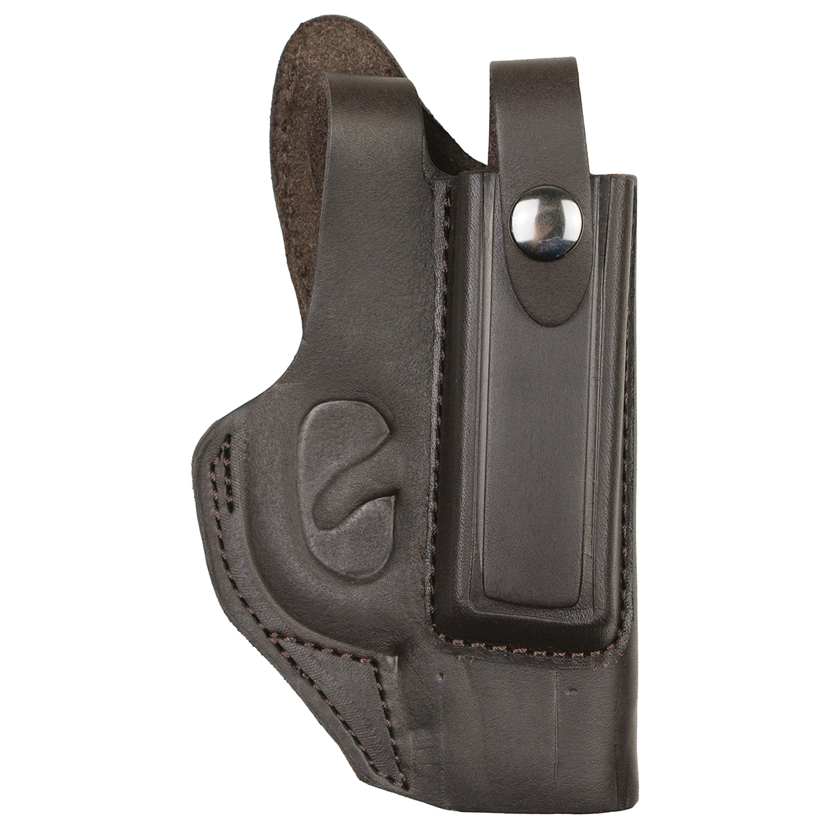 Кобура под ПМ формованная с запасной обоймой ПК-24 коричневая