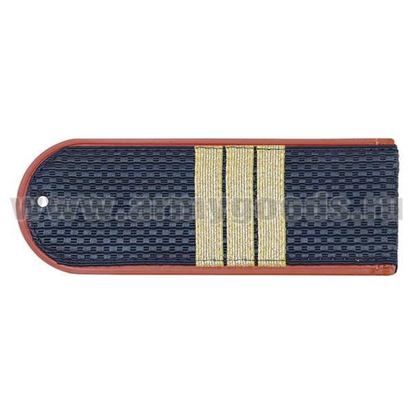 Погоны серо-син. крап. кант (ФСИН на китель) с нашит. металлиз. текстил. гал (сержант) пластик