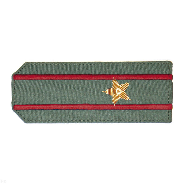 Погоны из рубаш. ткани оливк. с вышит. 2 крап.и просв., вышит. канителью (майор)