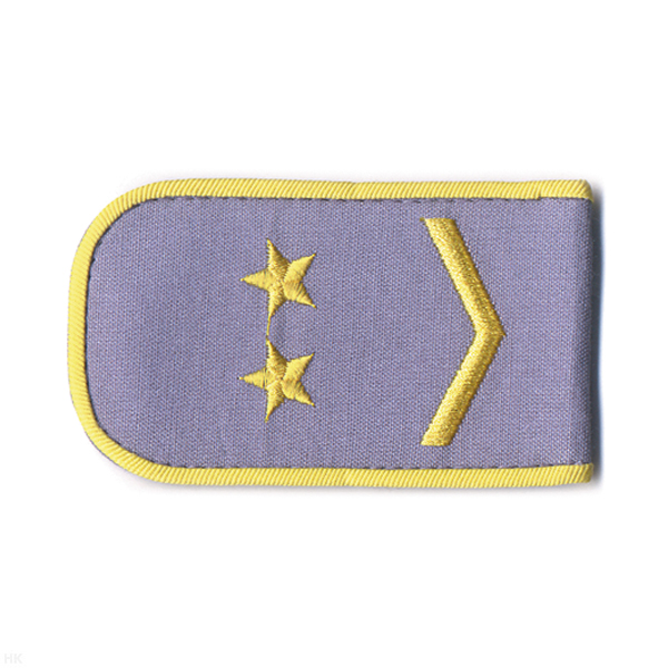 Погоны РЖД вышит. шелк. голубые (1 лычка 2 звезды)