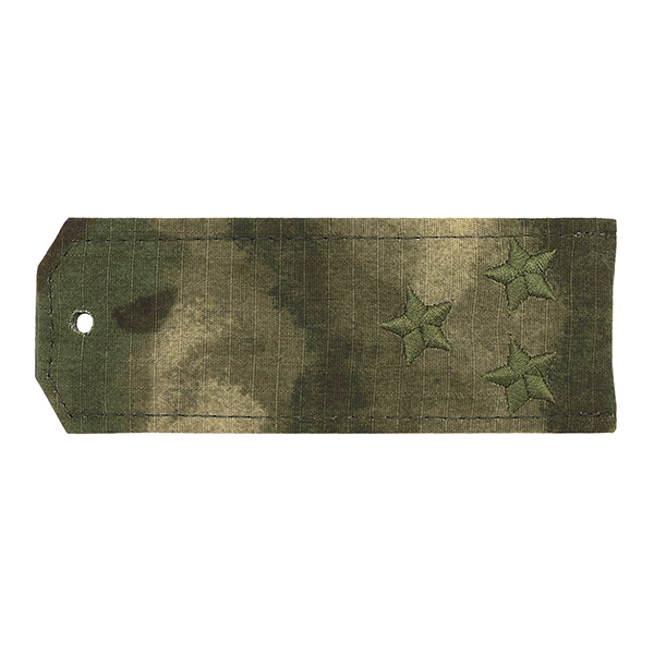 Погоны «машинная вышивка» мох (A-TACS FG) (ткань "rip-stop") полковник (на пластике)