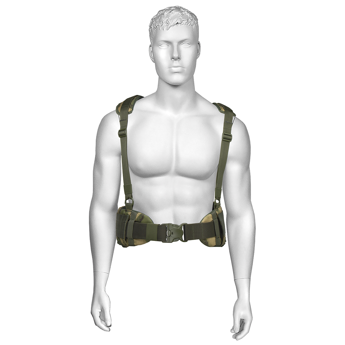 Пояс тактический малый (Д) с плечевыми ремнями и системой крепления "MOLLE" "мох" (A-TACS FG) №1-4