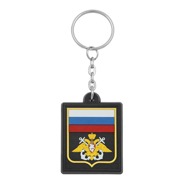 Брелок пластизол. ВМФ черный фон (приказ № 300 от 22.06.15)