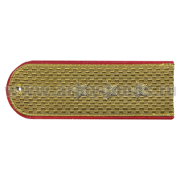 Погоны парадные золотые (металлиз.) Полиция, вышит. канителью (ст. прапорщик)