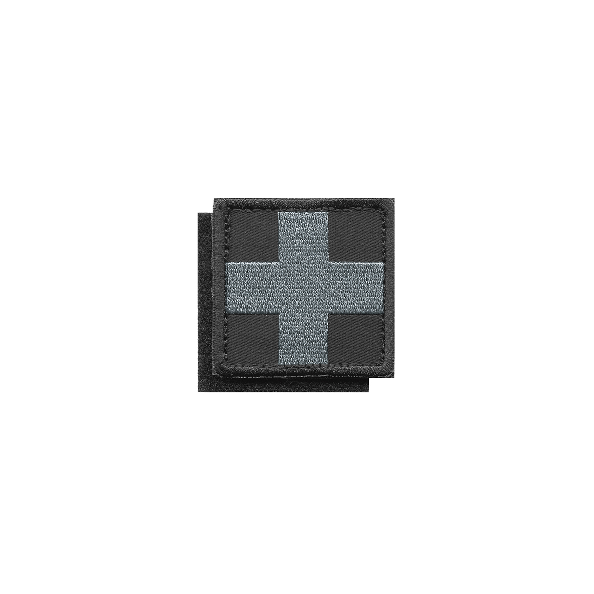 Нашивка вышит. на медицинскую сумку (крест) фон черный 50х50 мм (на липучке)