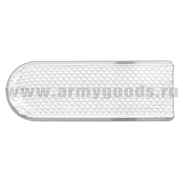 Погоны белые чистые без канта (Полиция на белую рубашку) нов/обр (на пластике)