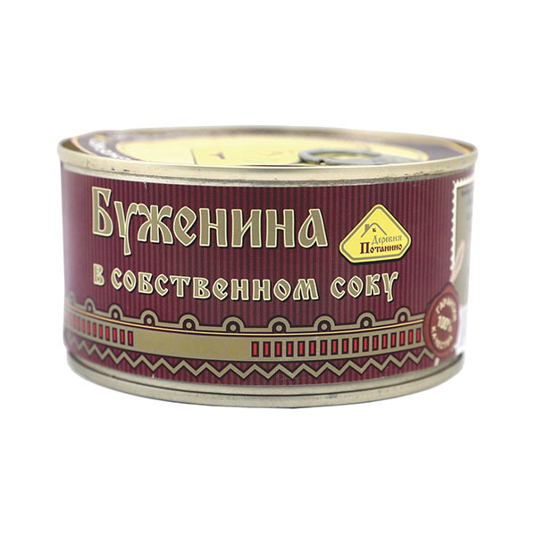 Консервы мясные кусковые Буженина в собственном соку (325 г) 
