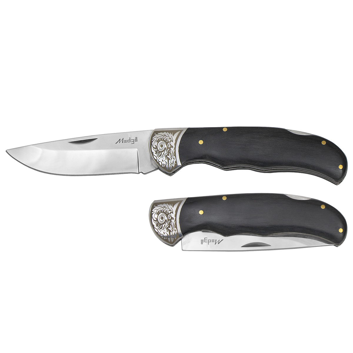 Нож раскладной (стальной, рукоятка дерево) общая длина 21,5 см