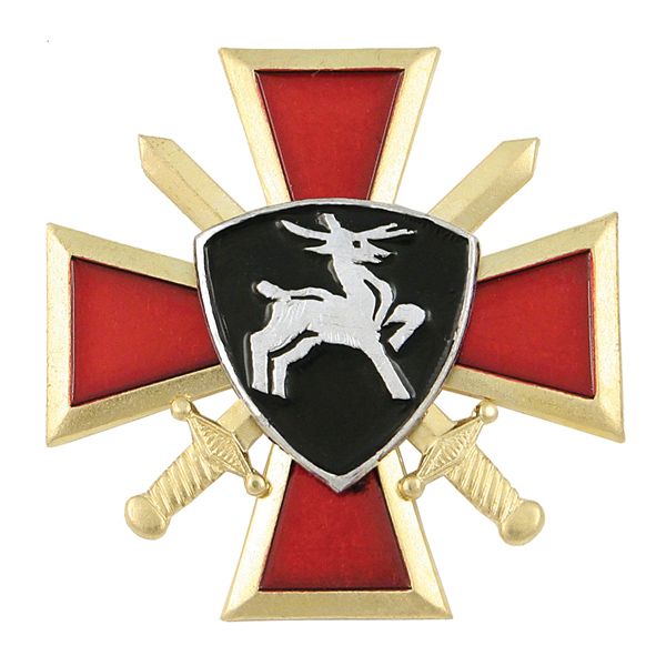 Значок мет. Олень ВВ (крест и мечи)