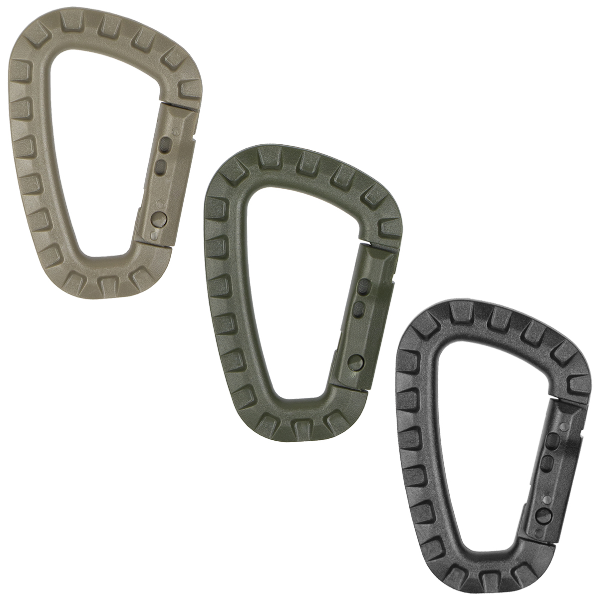 Карабин тактический (7,5 см) для подвески на систему  "MOLLE" (пластик) цвет по наличию на складе