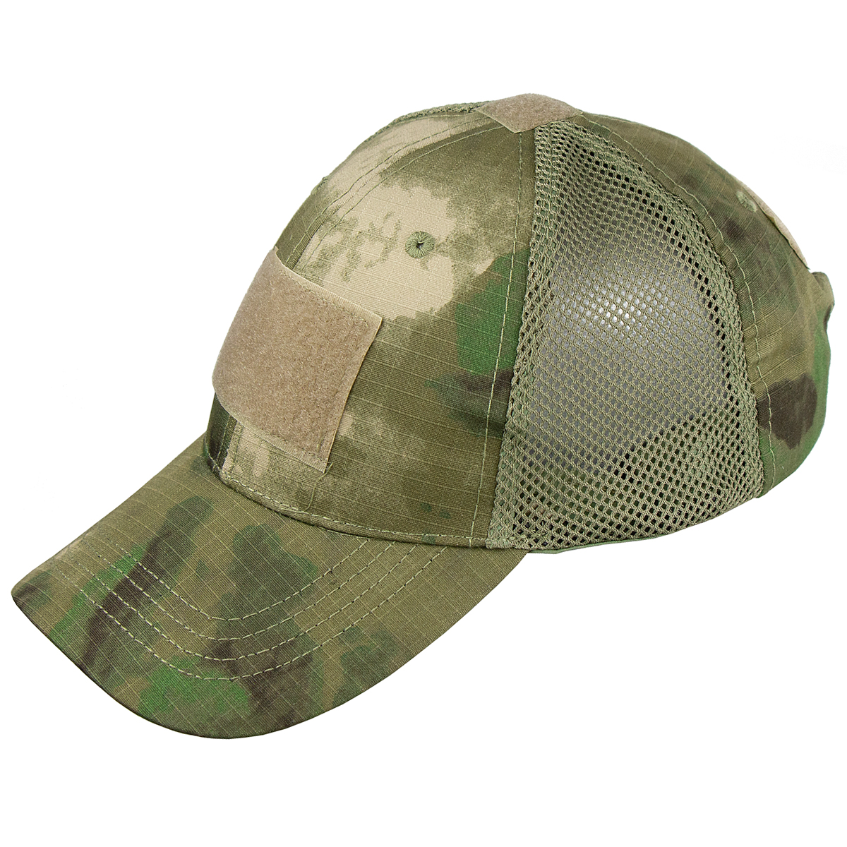 Бейсболка "мох" (A-TACS FG) (ткань "rip-stop" + сетка) с 3 нашитыми липучками