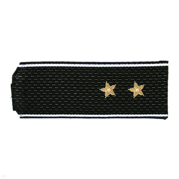 Погоны ВМФ черн. с белым кантом, вышит. канителью (прапорщик)