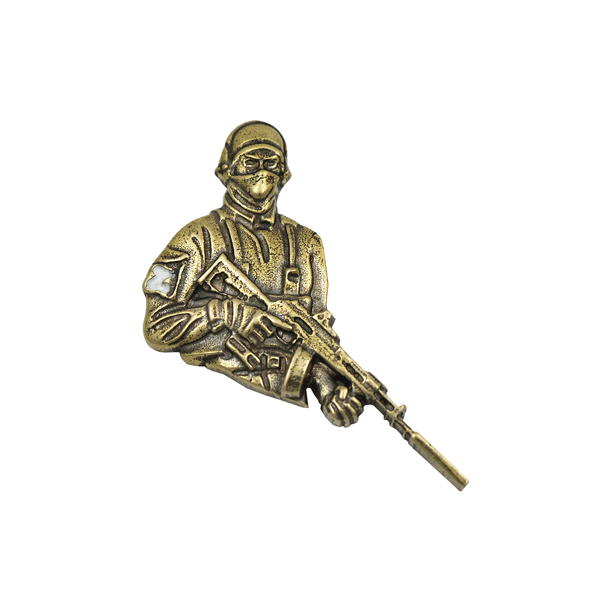 Значок мет. Боец с автоматом (Z на рукаве)