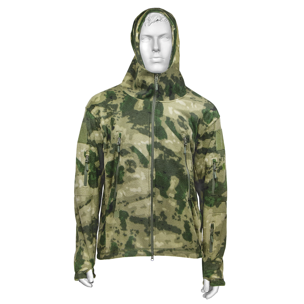 Кофта тактическая флисовая с капюшоном "мох" (A-TACS FG)