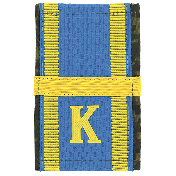 Ф/пог. (двусторонние) голуб/русская цифра с нашит. текстильным галуном желтым (ефрейтор + пластизол "К")