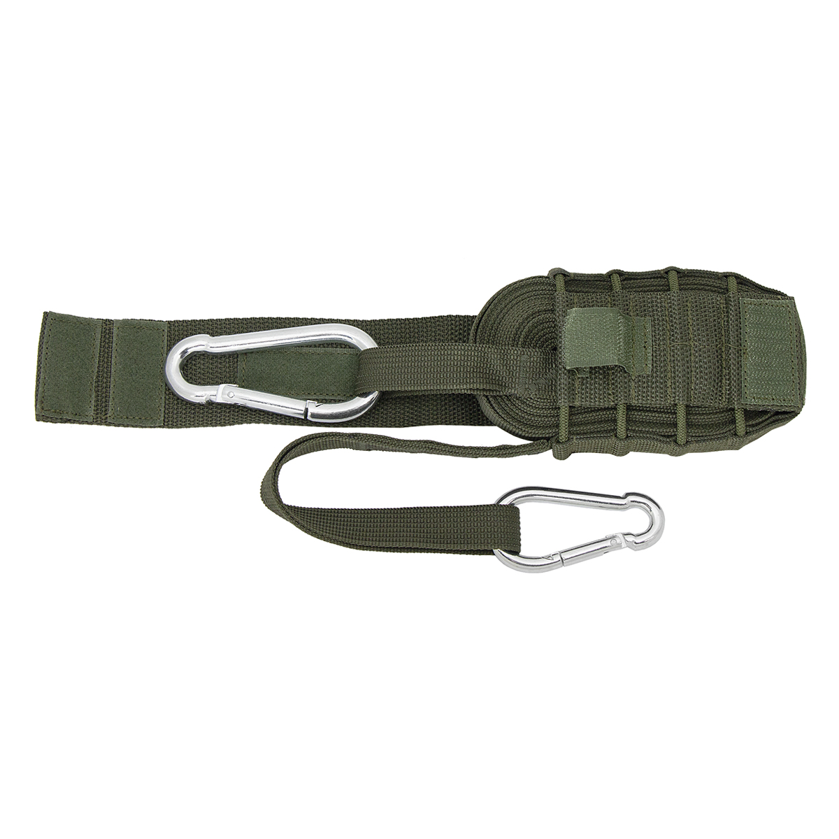 Строп эвакуационный тактический с 2 карабинами (длина 7,5 м, ширина 2 см) оливковый