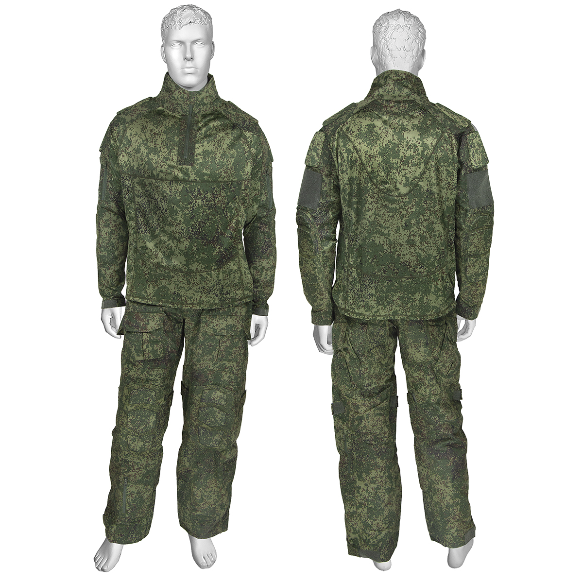 Костюм тактический ("мочалка") с защитными вставками "русская цифра"