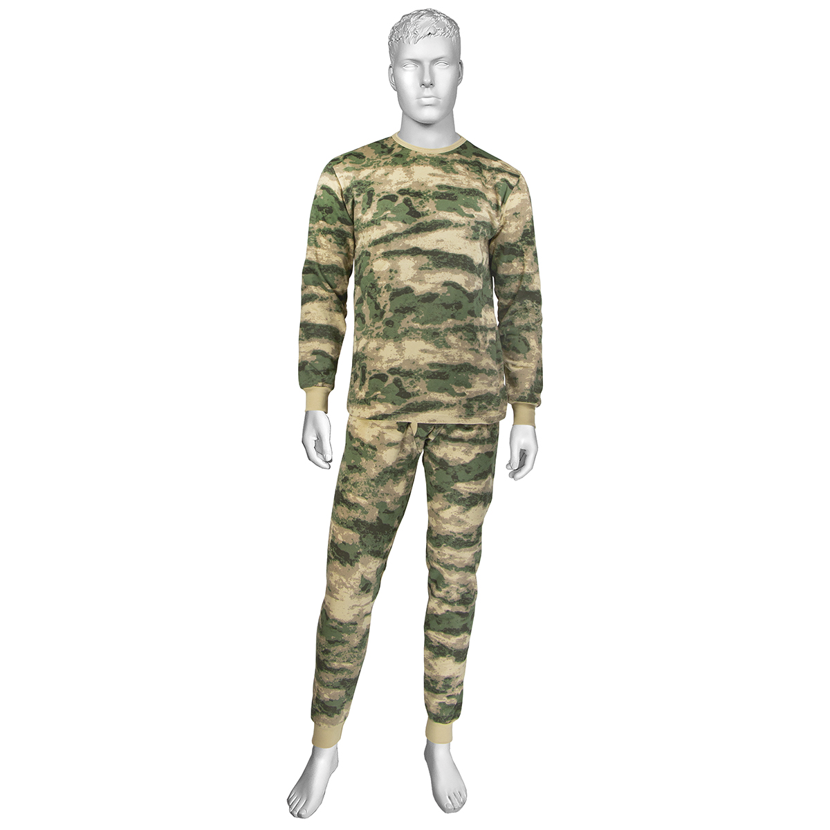 Белье зимнее х/б с начесом "мох" (A-TACS FG) (фуфайка и кальсоны) р-ры с 44 по 60