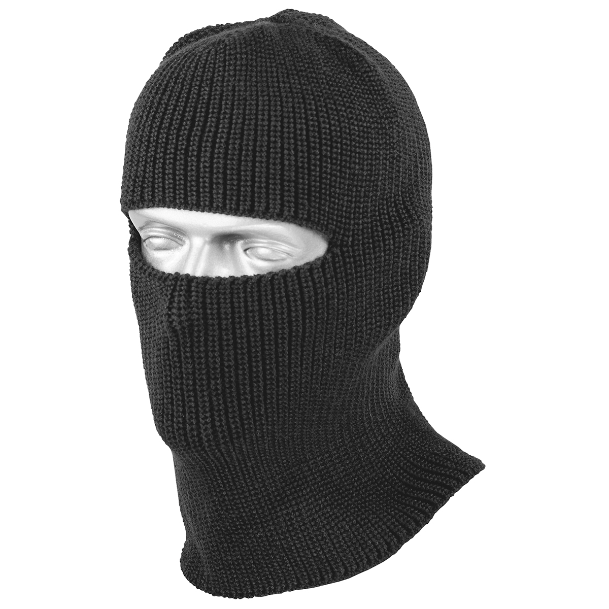 Балаклава-шапка вязаная черная (мод 7812028 50) шерсть 30%, ПАН 70%