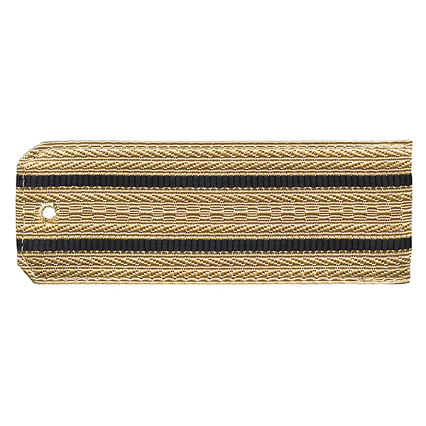 Погоны крем. 2 черн. пр. (на пластике)