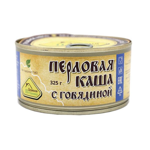 Консервы мясорастительные Каша перловая с говядиной (325 г) до 07.2025 и ранее