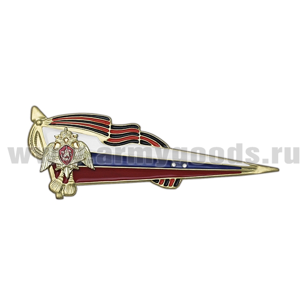 Флажок на берет неуст. (уголок) мет. Росгвардия бол.