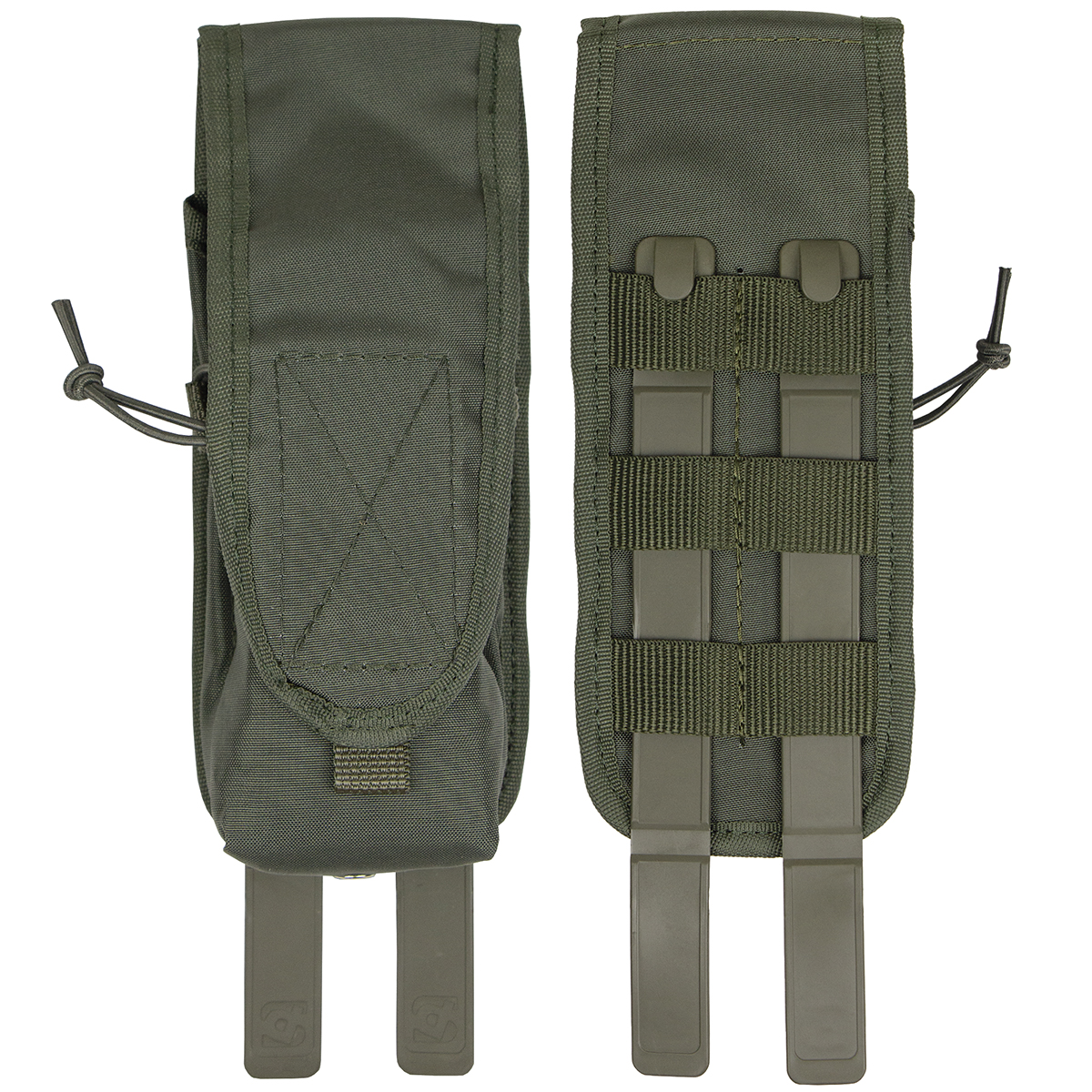 Подсумок для 2 магазинов АК оливковый с системой крепления "MOLLE" с пластиковой клипсой