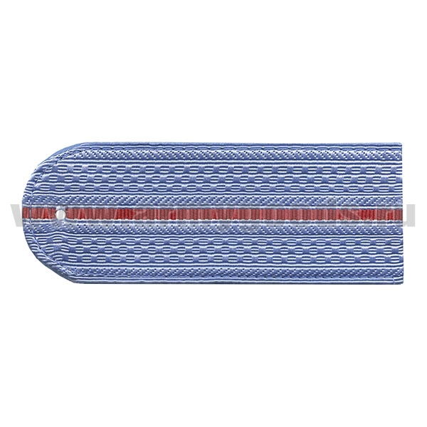 Погоны серо-голубые 1 красн. пр. без канта (Полиция на серо-голубую рубашку) нов/обр 12 см