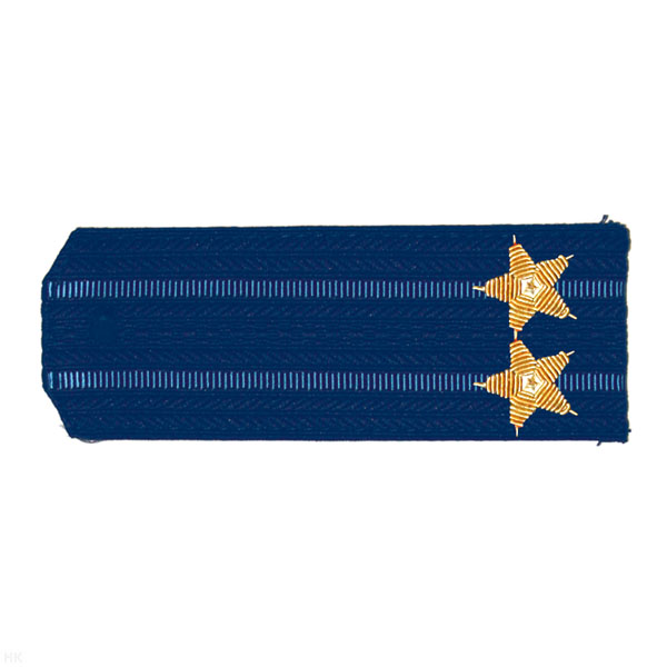 Погоны синие с 2 голуб. просв., вышит. канителью (подполковник)