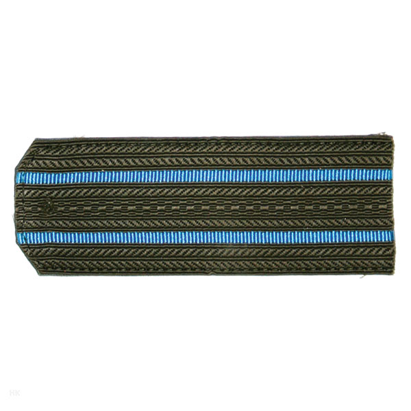 Погоны оливк. 2 голуб. пр.  (на пластике)