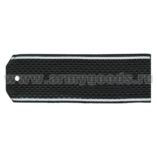 Погоны черн. бел. кант (15 см)