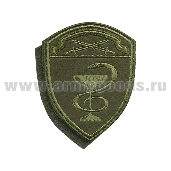 Шеврон вышит. Росгвардия Северо-Западный ВО (Медицинские в/ч) полевой на липучке