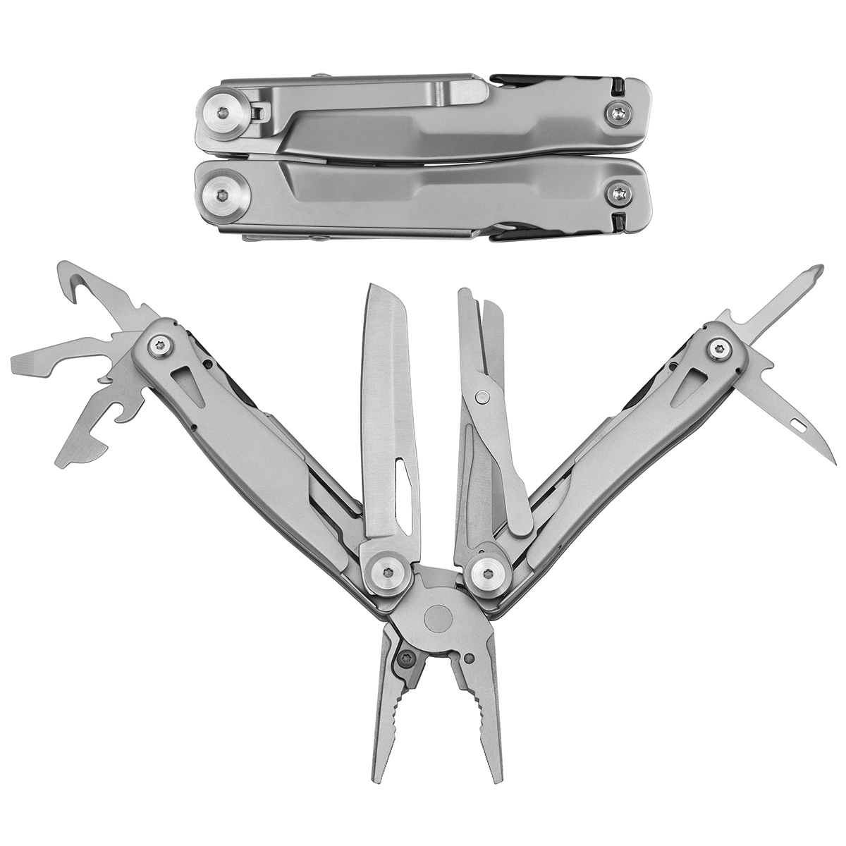 Плоскогубцы универсальные (мультитул) стальные (в чехле) 