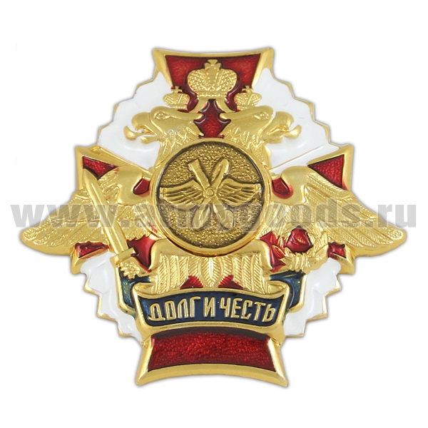 Значок мет. ВВС нов/обр (эмблема с пушкой) (серия ДиЧ (бел. орел)