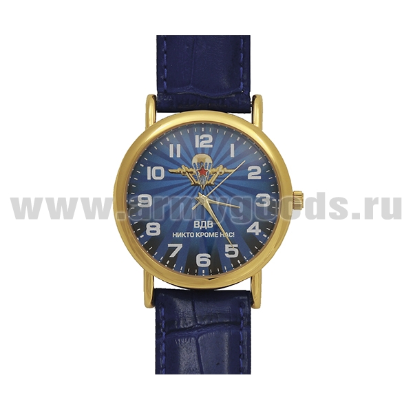 Часы наручные кварцевые "Слава" ВДВ Никто кроме нас! (цвета циферблата и ремешка в ассортименте)